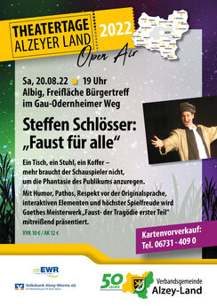 Samstag, 20.08.2022 - Steffen Schlösser: "Faust für alle"