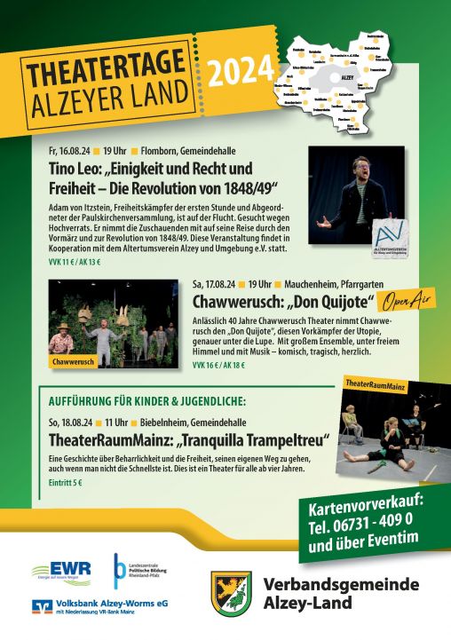 Programmflyer Theatertage Alzeyer Land 2025